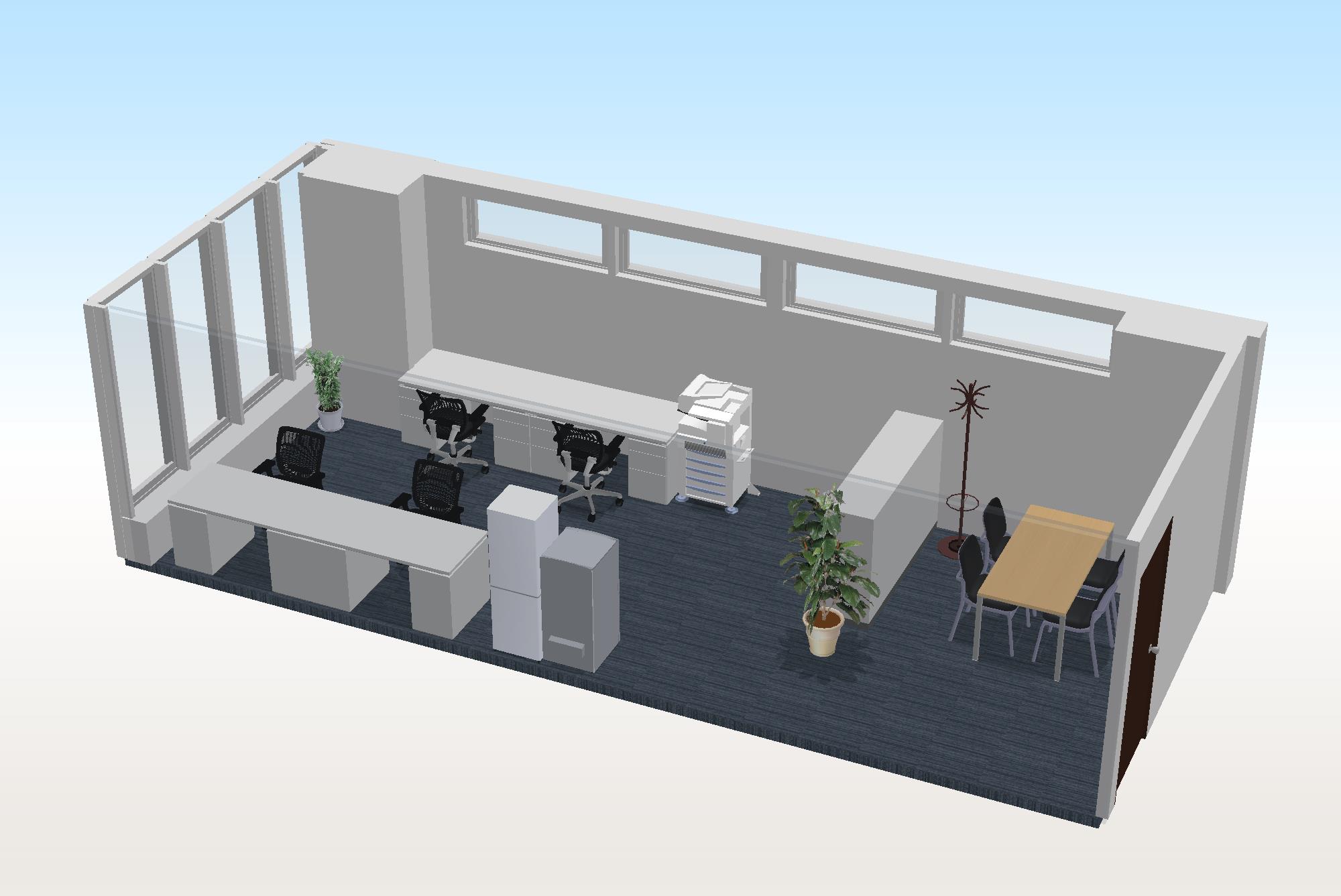 209号室 約11.02坪（家具付き4名様用＋ミーティングデスク）の写真