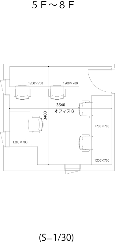 608号室(6F)(ベーシックフロア)の写真