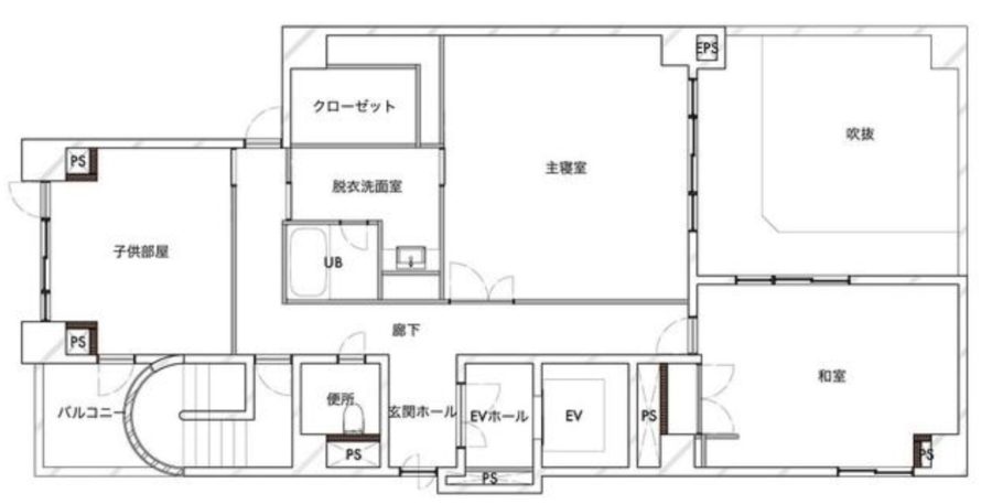 麻布十番のSOHOの間取り図