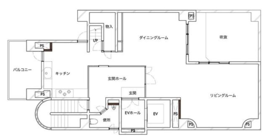 麻布十番のSOHOの間取り図