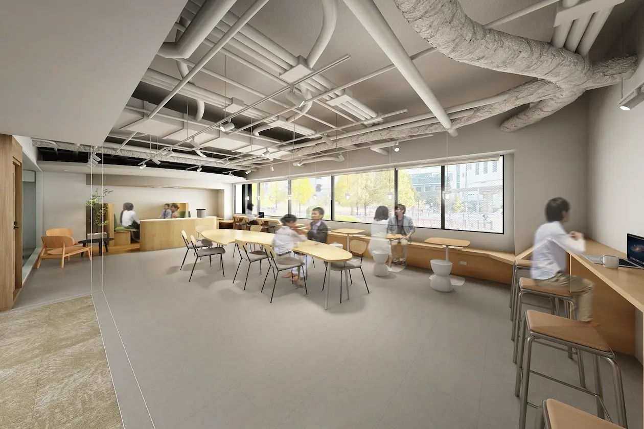 三田のセットアップオフィスの共用部