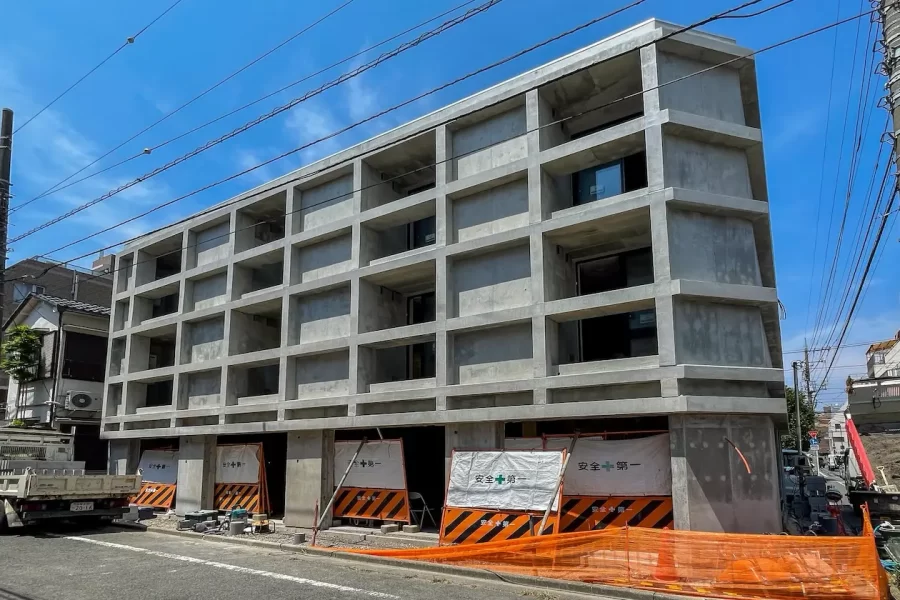 中野新橋の新築デザイナーズSOHOの外観