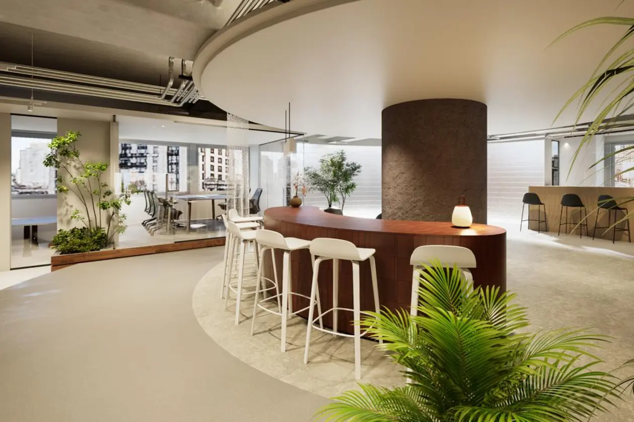 築地3分、円形ラウンジ付セットアップオフィス 室内