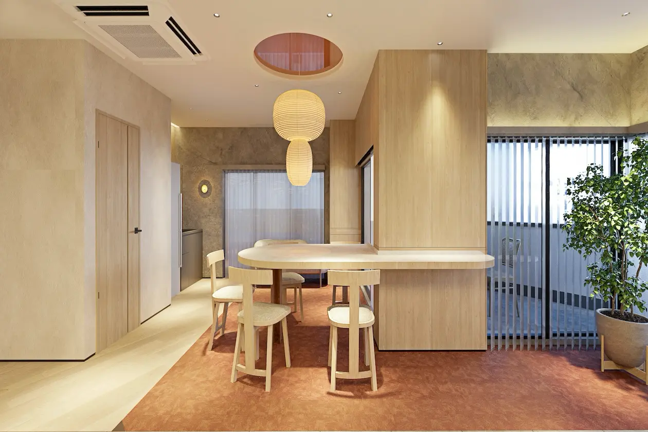 五反田、テラス付上質デザインのセットアップ 室内