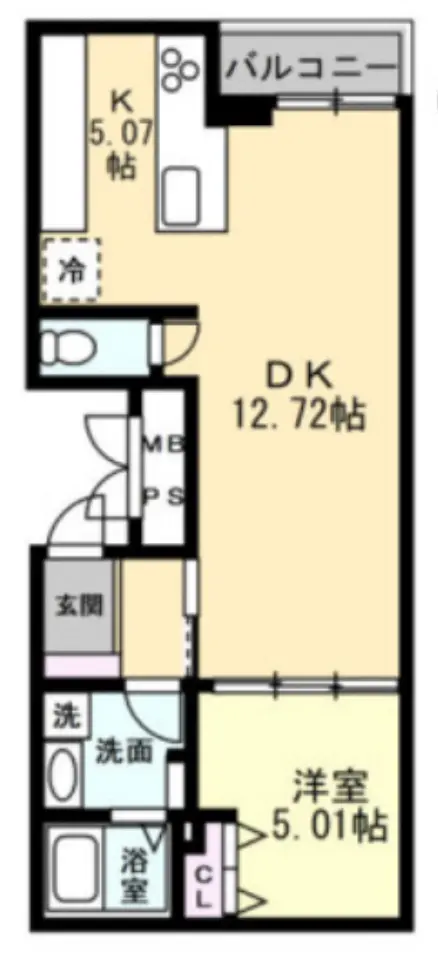 神宮前の物件101号室の間取り図