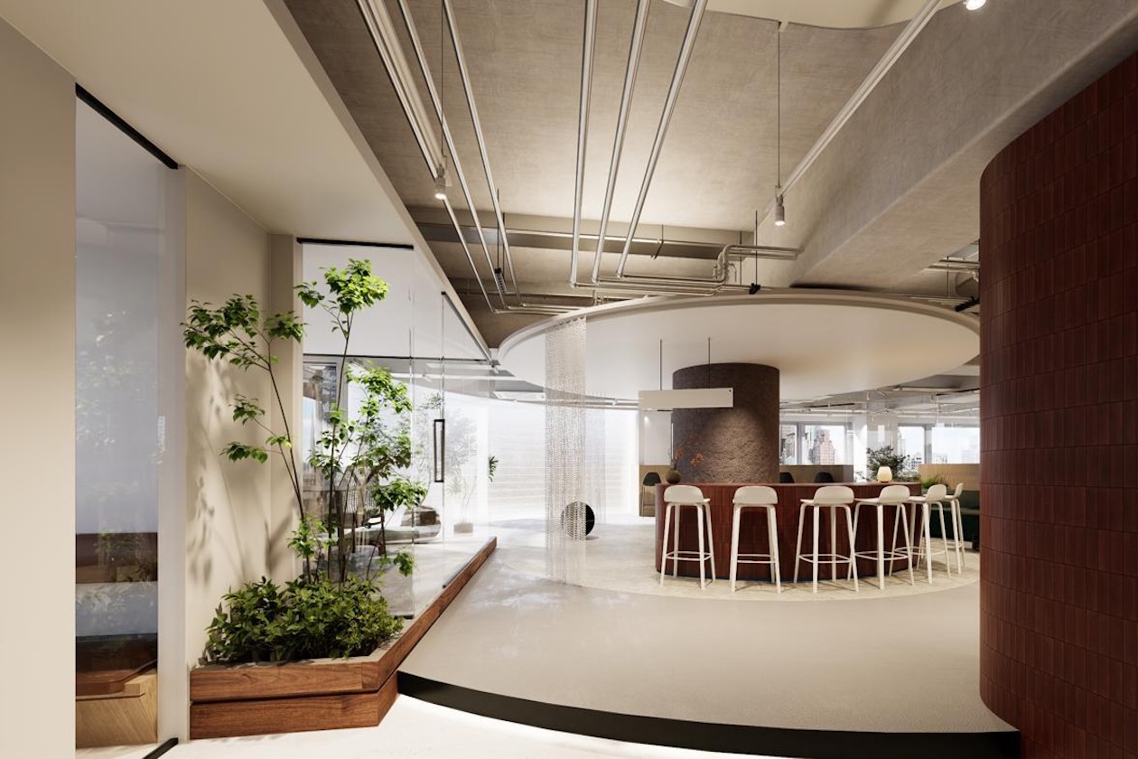 築地3分、円形ラウンジ付セットアップオフィス 室内