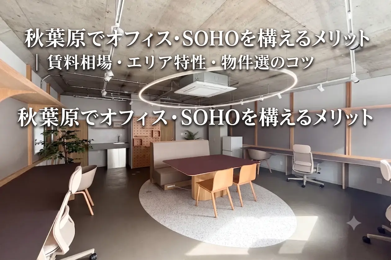 秋葉原でオフィス・SOHOを構えるメリット｜賃料相場・エリア特性・物件選びのコツ