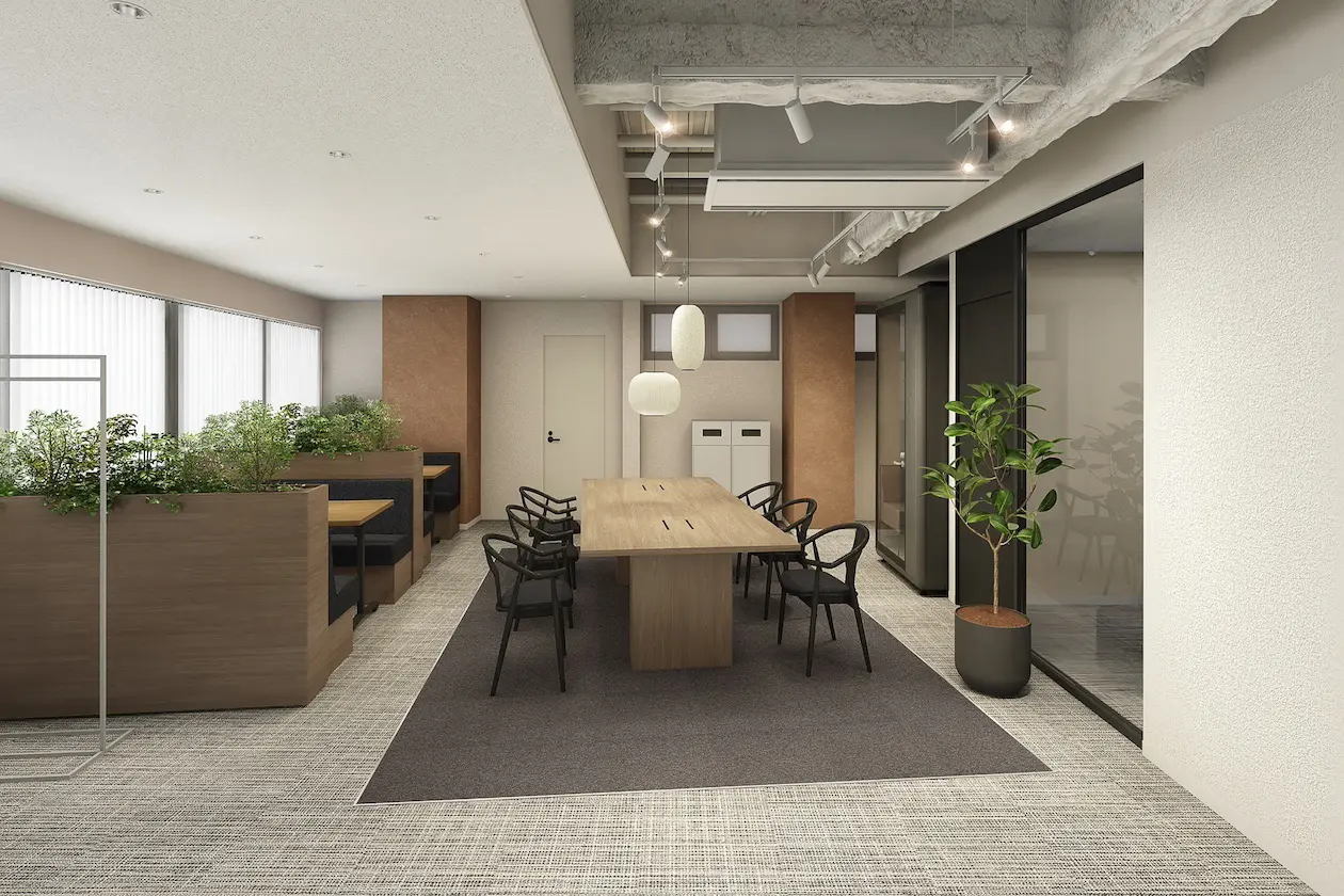 淡路町2分、快適環境、完成型什器付きオフィス