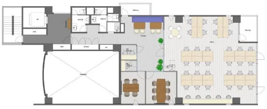 中目黒3分、視界の抜けるワンフロア空間 室内