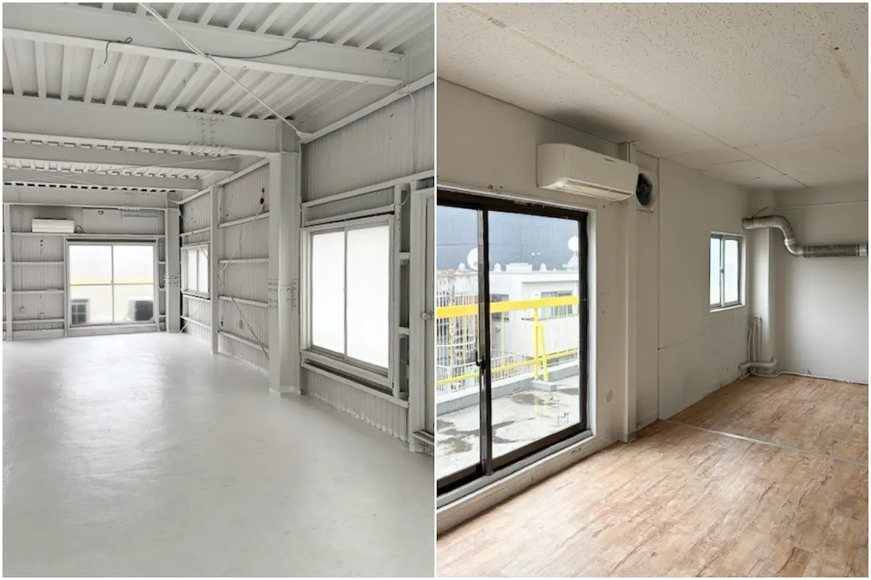 白金、スタジオ向きの天高倉庫風ホワイト空間 室内