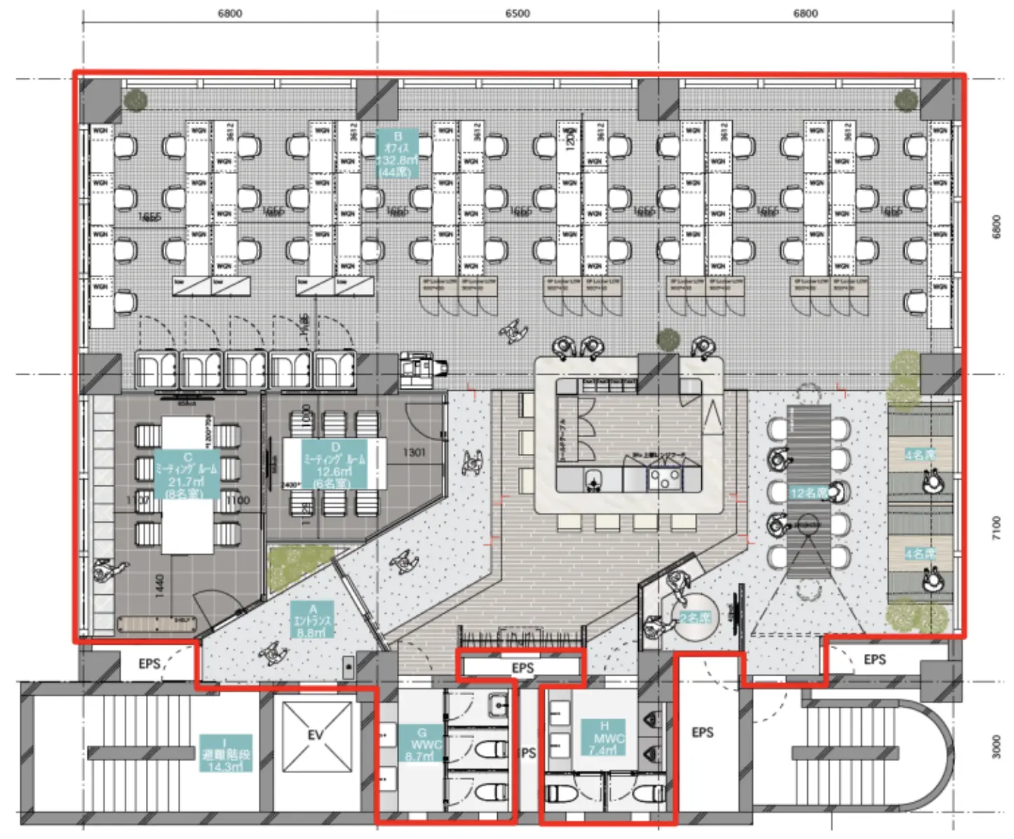 東銀座、二つの顔を持つセットアップ空間 室内