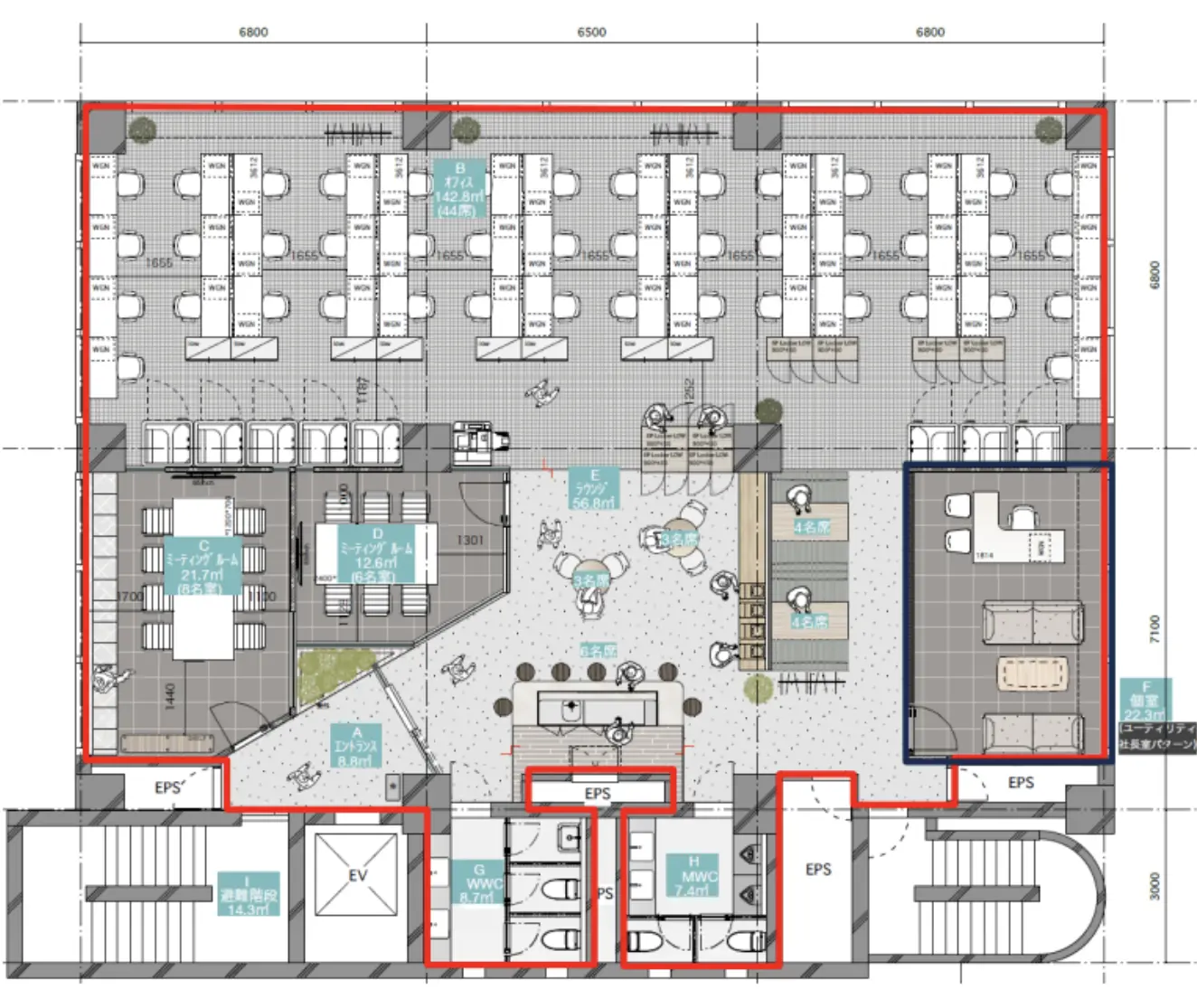 東銀座、二つの顔を持つセットアップ空間 室内