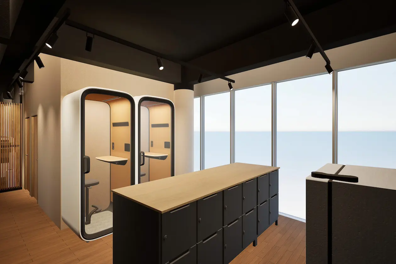 表参道4分、ハイグレードビルのデザインセットアップ 室内